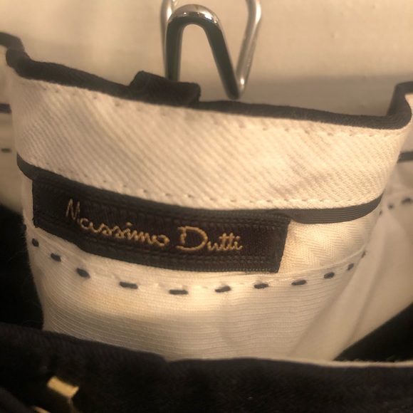 Massimo Dutti Dark Navy Pinstripe Pants - Picture 2 of 5